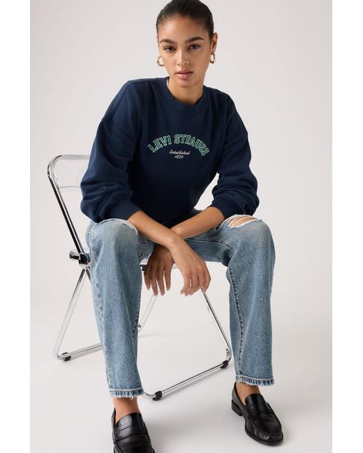 Levi's Blue Graphic Vintage Boxy Sweatshirt