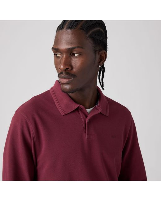 Levi's Red Long Sleeve Original Polo for men
