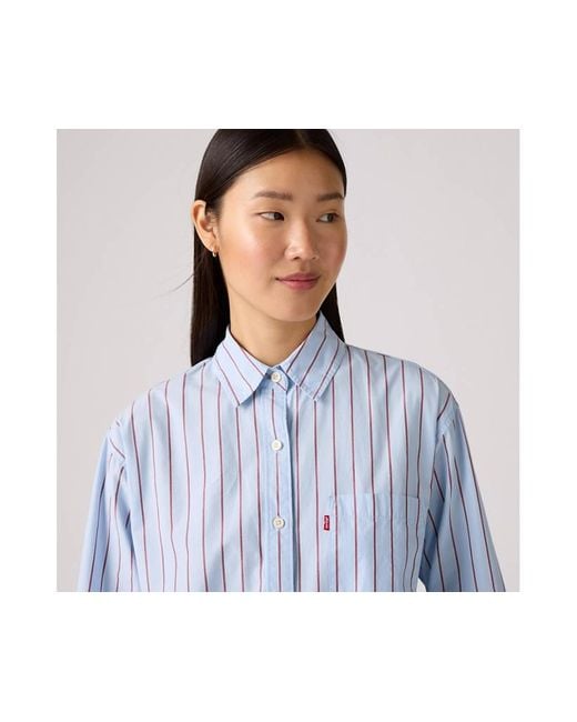 Camicia Harlie Boyfriend di Levi's in Blue