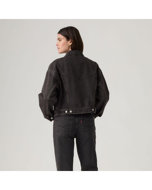 Trucker Jacket Estilo Años 90 Con Pedrería Levi's de color Black