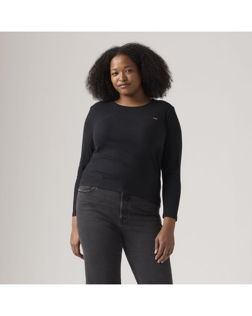 Levi's Blue Hayes Long Sleeve Tee (Plus Size)