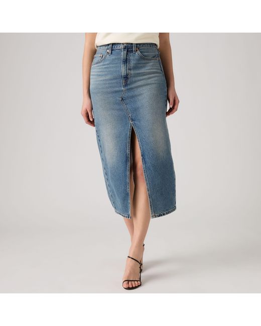 Levi's Decon Slit Midirok in het Blue