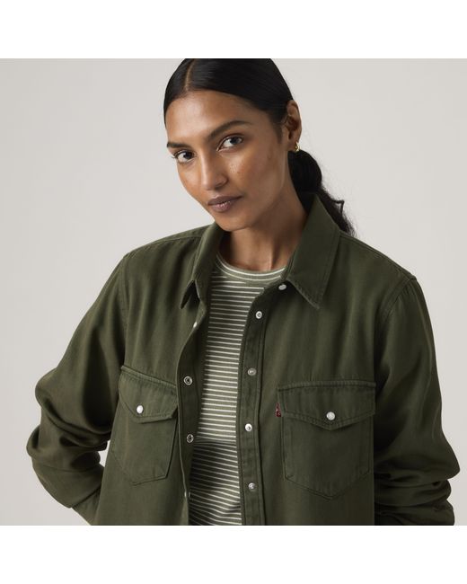 Levi's Green Iconic Western Lightweight Shirt