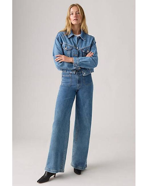 Jeans 728 A Vita Alta Con Gamba Ampia di Levi's in Blue