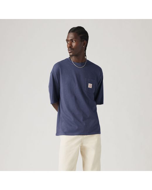 Levi's Workwear T Shirt in het Blue voor heren