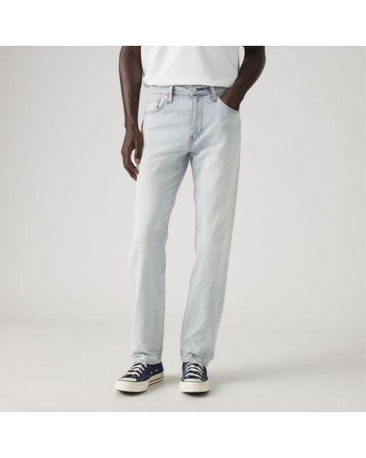Levi's Gray 502 Taper Linen+ Denim Jeans for men