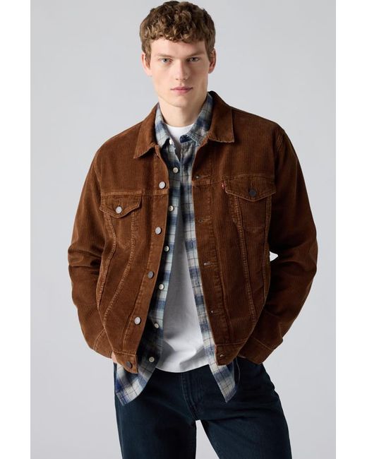 Levi's Brown Corduroy Trucker Jacket for men