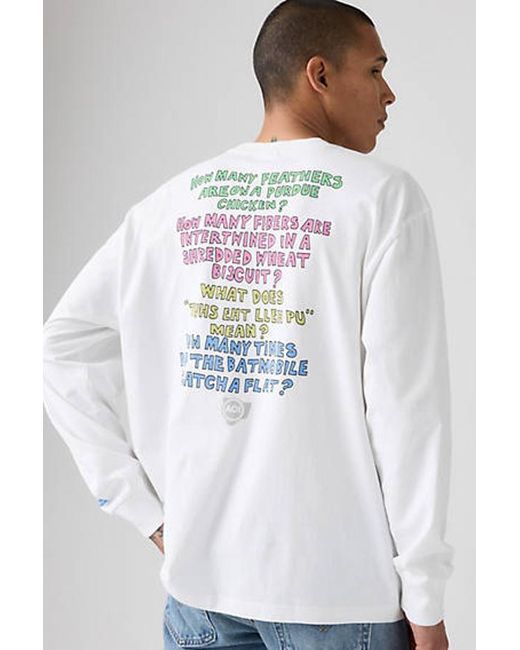 Levi's White Long Sleeve De La Soul Band Tee for men