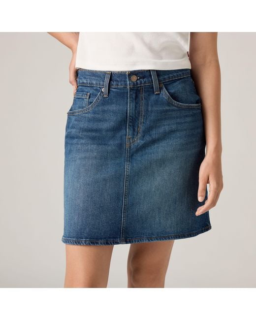 Levi's Mid Thigh Rok in het Blue