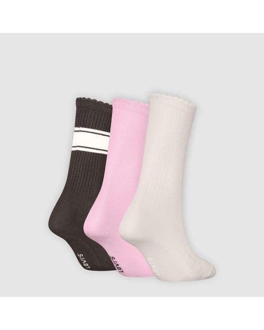 Regular Cut Structured Socks 3 Pack Levi's de color Pink