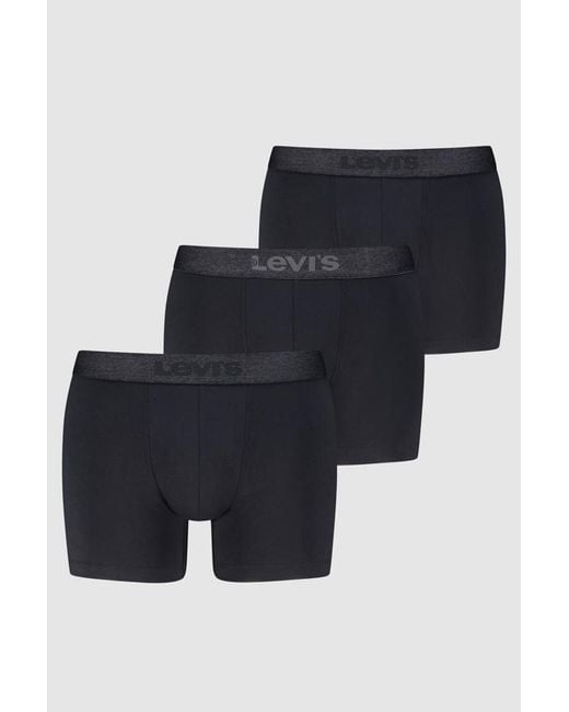Levi's Mel Boxer Brief 3 Pack in het Black voor heren