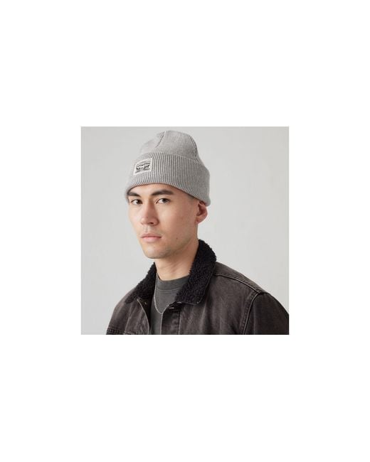 Levi's Gray Backpatch Beanie