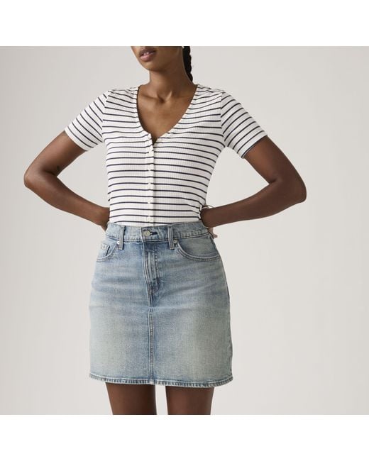 Levi's Mid Thigh Rok in het Blue