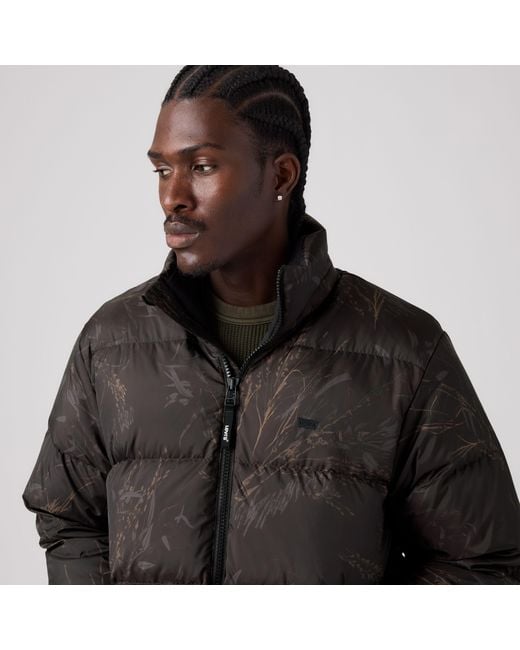 Levi's Black Rockwell Hooded Puffer for men
