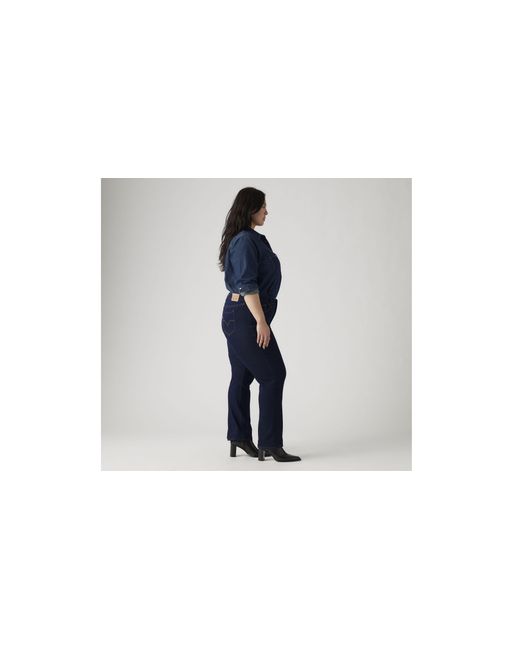 Levi's Blue 314 Shaping Straight Jeans (Plus Size)