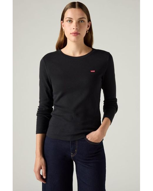 Levi's Blue Essential Housemark Long Sleeve Tee