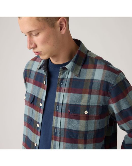 Levi's Gray Classic Worker Overshirt for men