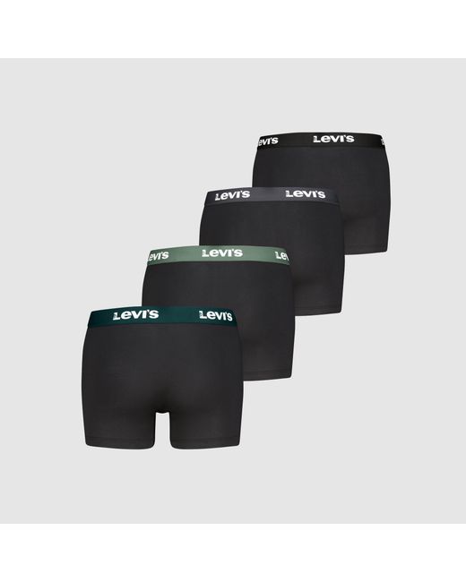 Levi's Repeat Logo Boxer Brief 4 Pack in het Black voor heren