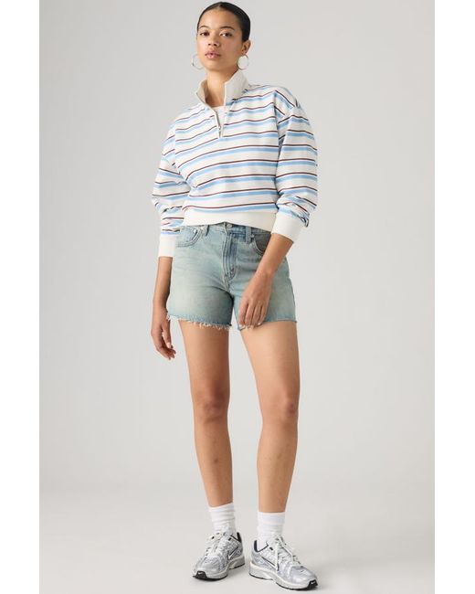 Levi's Blue Cinch Mid Thigh Shorts