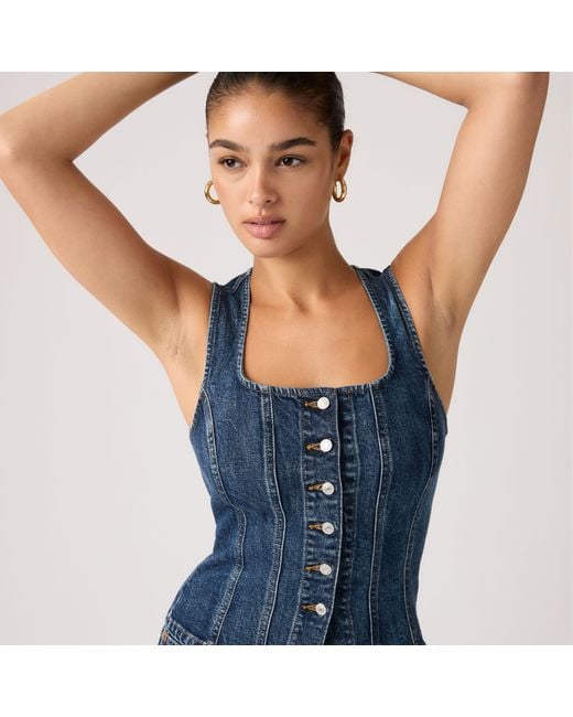 Levi's Sculpted Top in het Blue