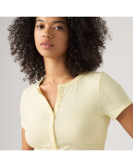 Levi's Multicolor Dry Goods Pointelle Short Sleeve Henley