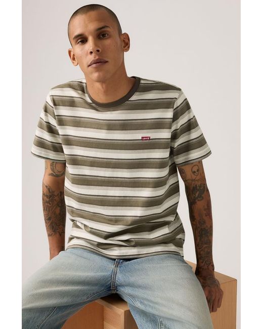 Levi's Gray Original Housemark Tee for men
