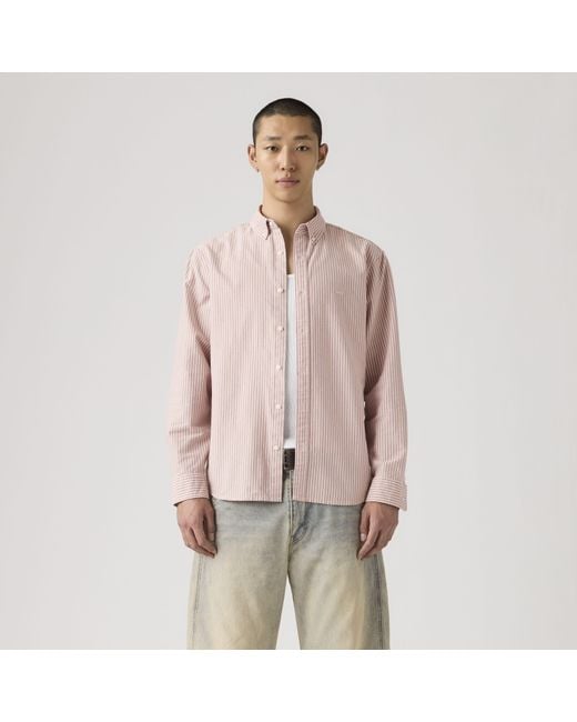 Authentic Button Down Shirt di Levi's in Pink da Uomo