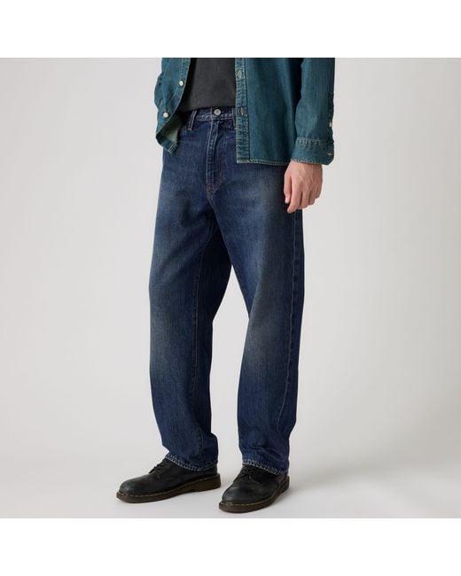 Levi's Blue 568 Loose Straight Jeans for men
