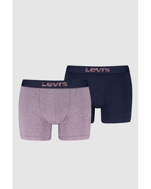 Levi's Blue Opt Iii Boxer Brief 2 Pack for men