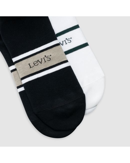 Low Cut Socks 2 Pack Levi's de hombre de color Black