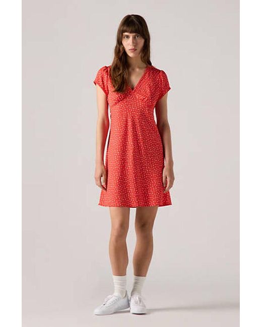 Levi's Red Myla Short Sleeve Dress