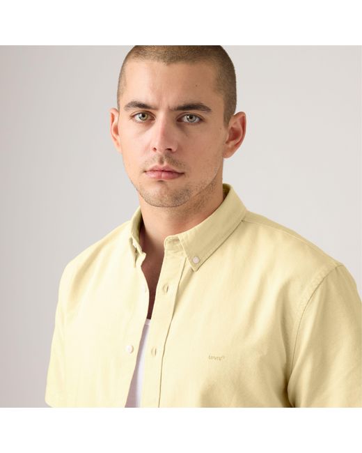 Levi's Natural Short Sleeve Authentic Button Down Lightweight Shirt for men