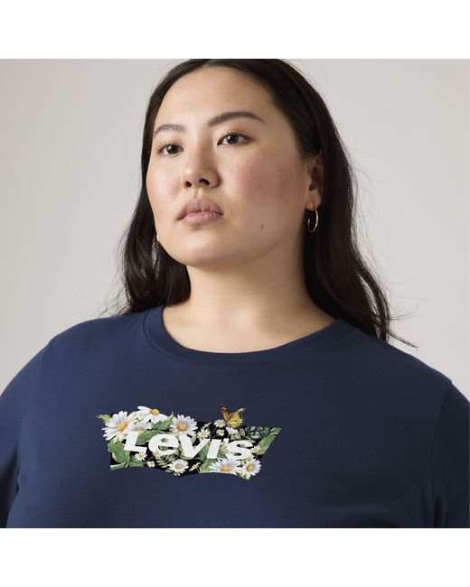 Levi's Blue Perfect Logo Tee (Plus Size)