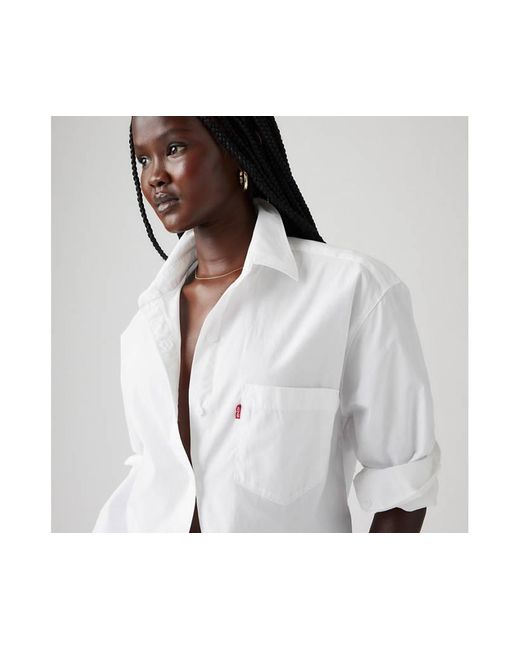 Camicia Harlie Boyfriend di Levi's in White