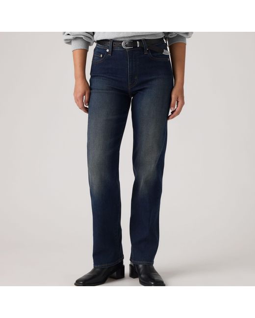 Levi's Blue 723 High Rise Straight Jeans