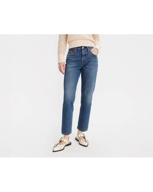 Levi's Blue 501 Original Lightweight Cropped Jeans