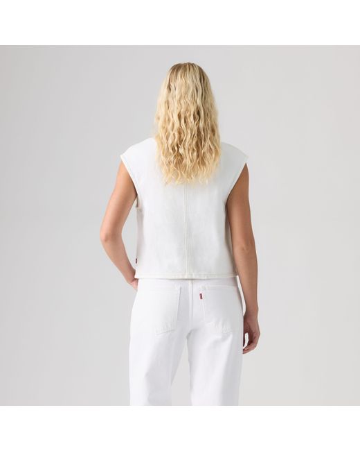 Levi's Denim Tee in het White
