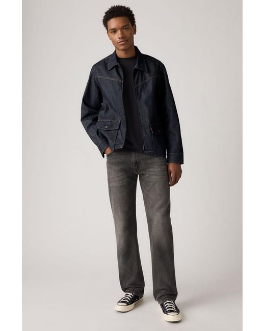 Levi's Blue 555 Relaxed Straight Jeans for men