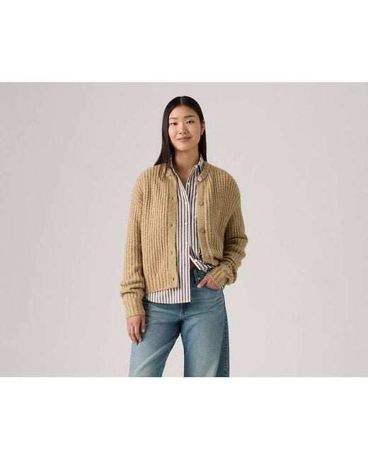 Levi's Brown Luna Shell Button Cardigan