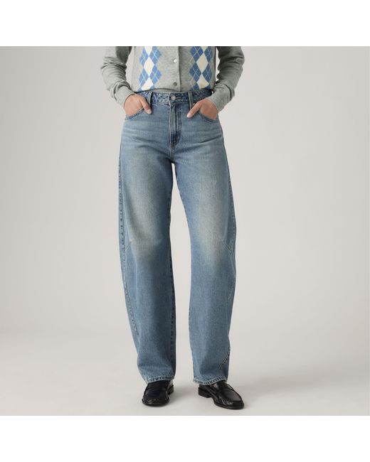 Levi's Blue Baggy Dad Barrel Jeans