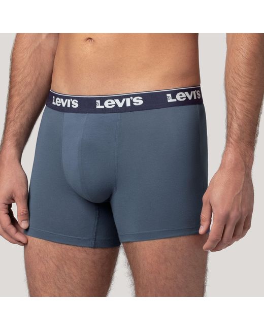 Repeat Logo Boxer Brief 3 Pack Levi's de hombre de color Blue