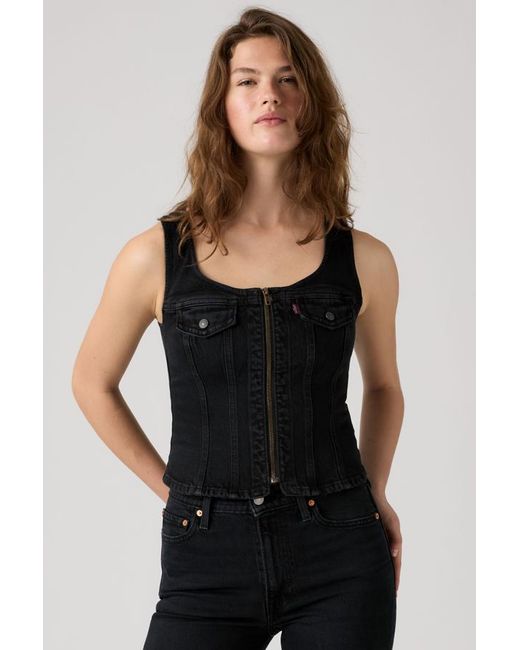 Levi's Black Vintage Zip Vest