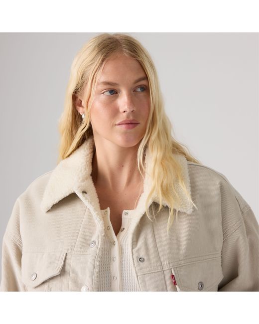 Levi's Natural Corduroy '90S Sherpa Trucker Jacket