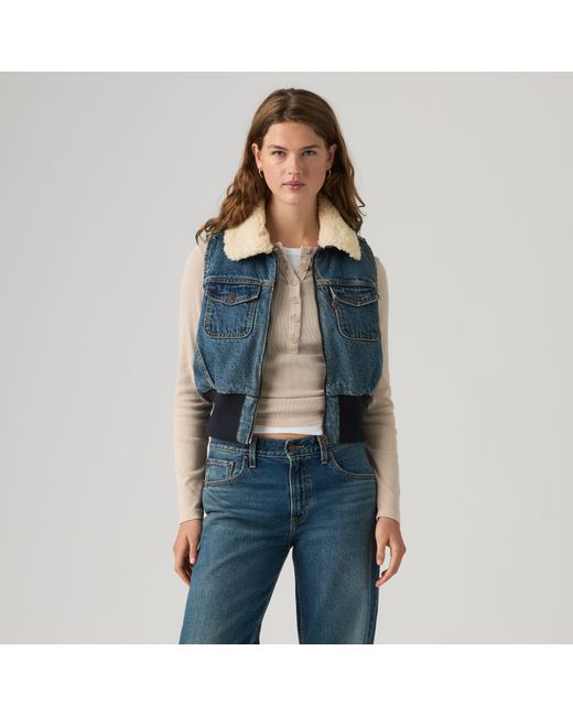 Tiny Sherpa Vest Levi's de color Blue