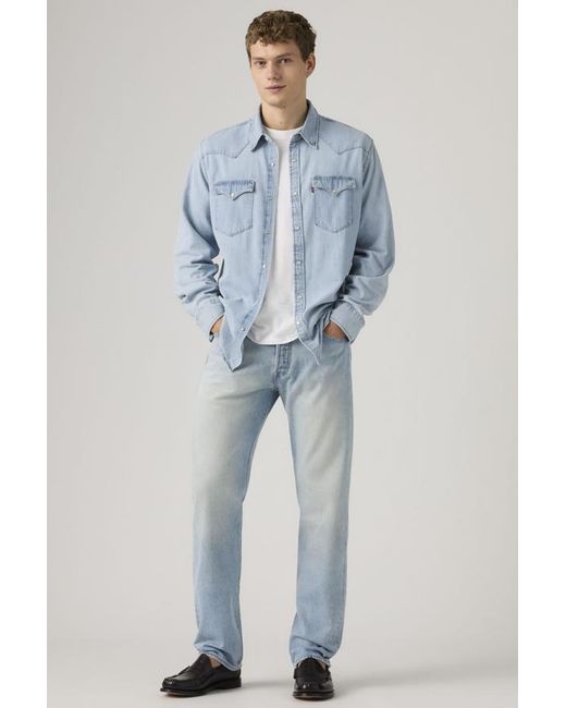 Levi's Blue 501 Relaxed Jeans for men