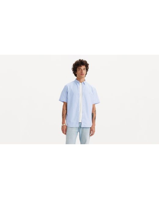 Levi's Black Short Sleeve Authentic Button Down Sweatshirt for men