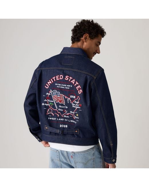 Levi's U. S. Soccer Type I Jack in het Blue voor heren