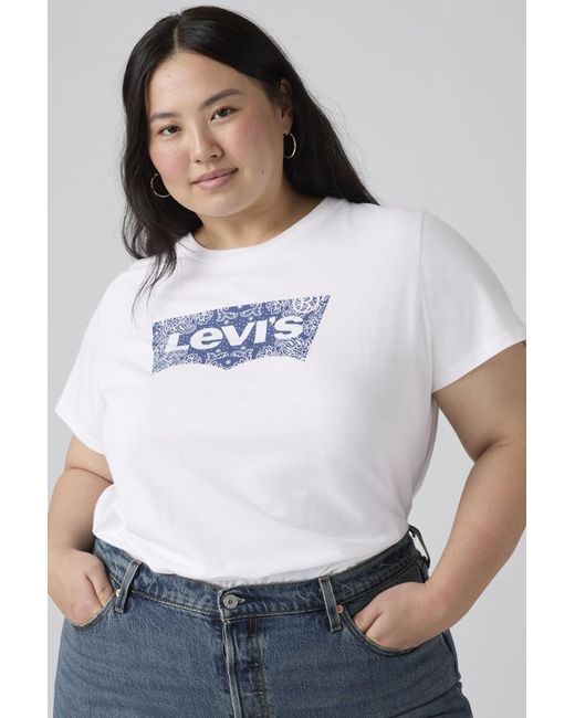 Levi's White Perfect Logo Tee (Plus Size)