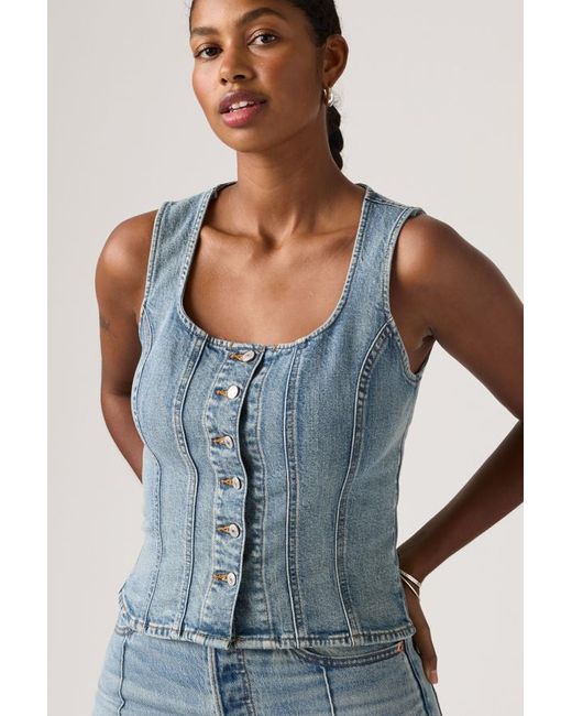 Levi's Blue Sculpted Top