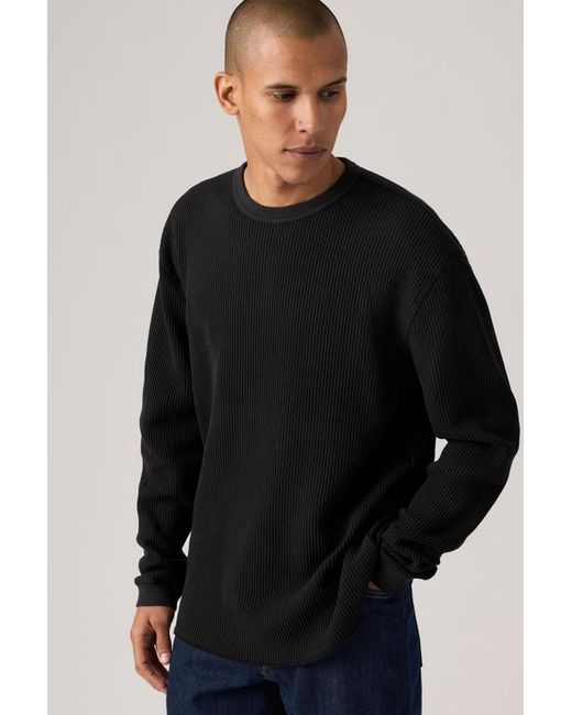 Levi's Black Long Sleeve Relaxed Thermal Tee for men